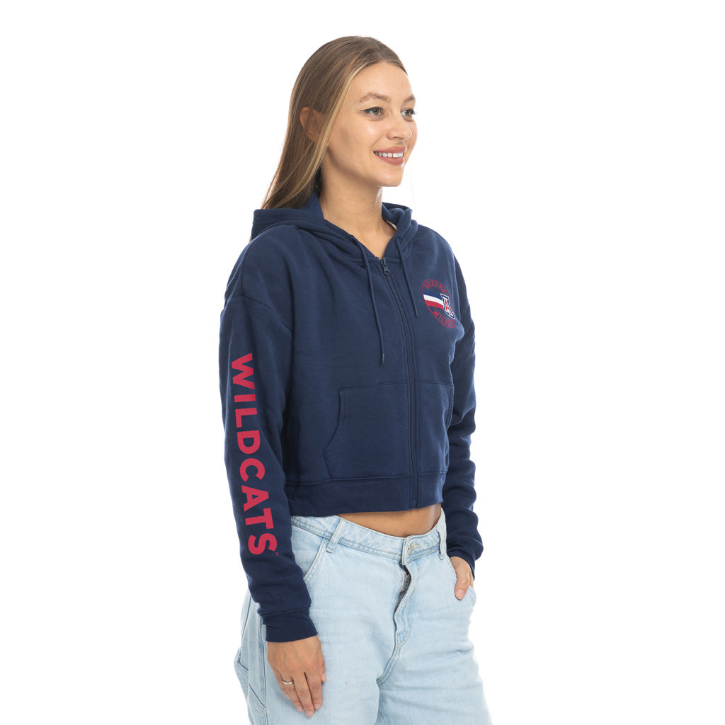 NCAA Arizona Wildcats Women&#39;s ZooZatz Cropped Full Zip Hoodie