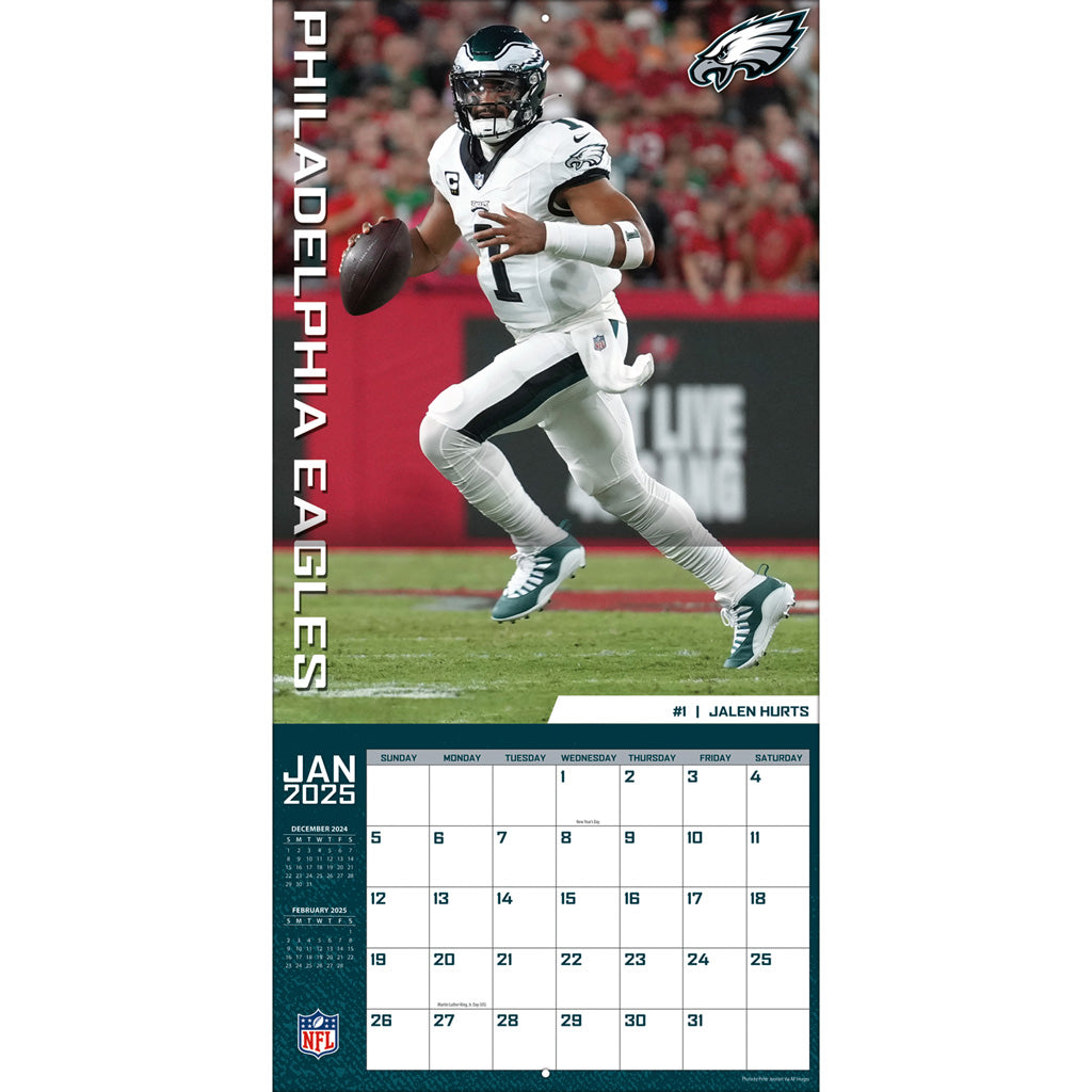 NFL Philadelphia Eagles 2024-2025 12&quot; x 12&quot; Team Wall Calendar