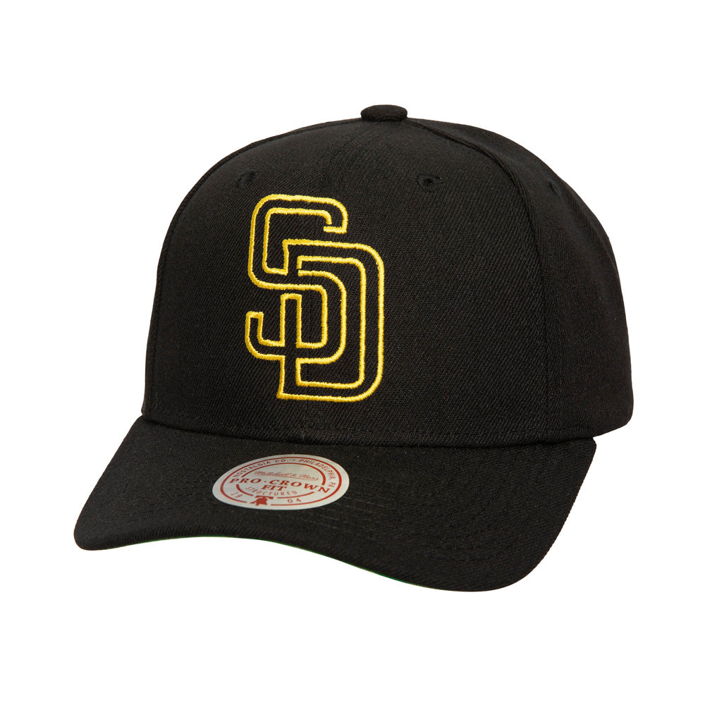 MLB San Diego Padres Mitchell &amp; Ness Neon Logo Pro Snapback Hat