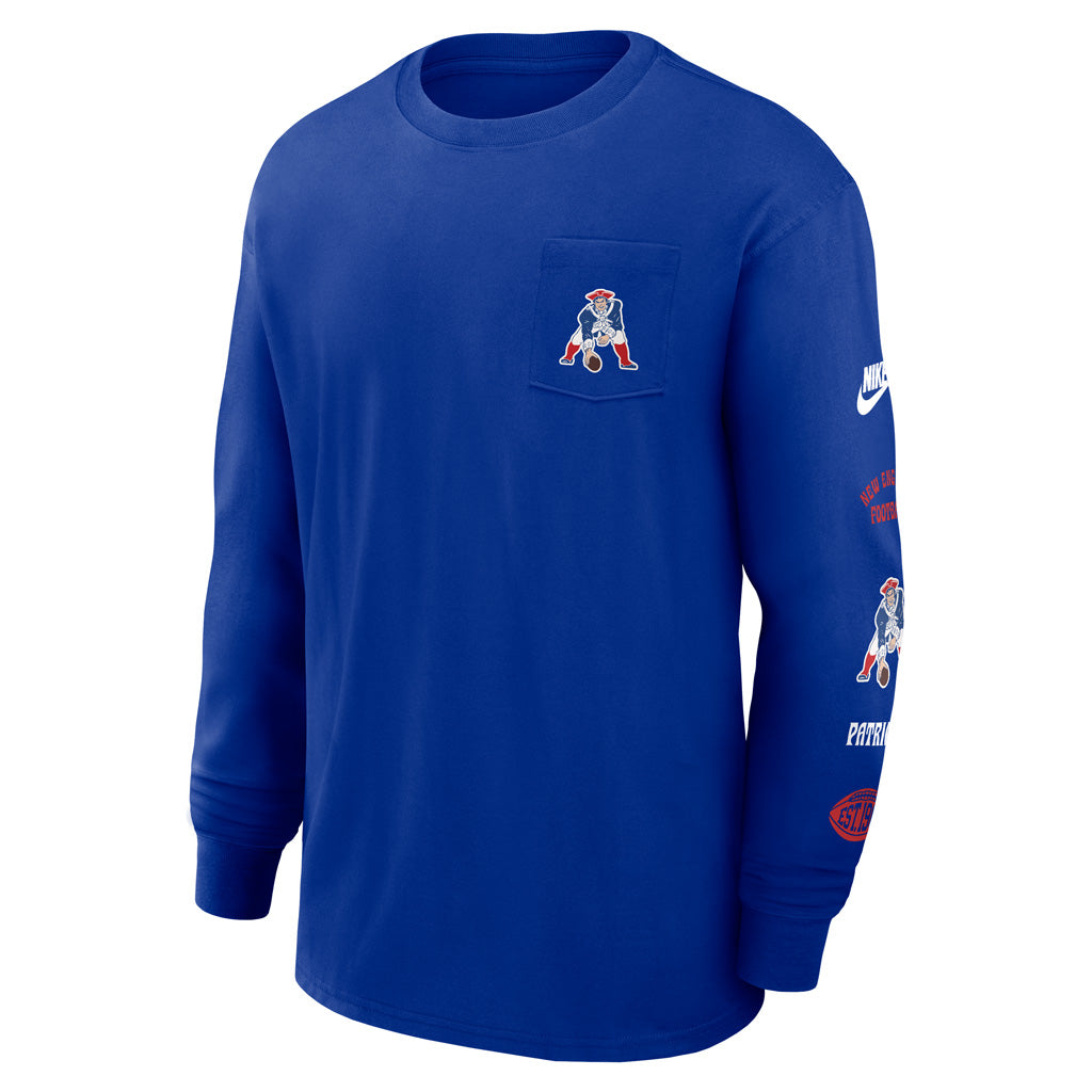 NFL New England Patriots Nike Pocket Max90 Long Sleeve T-Shirt