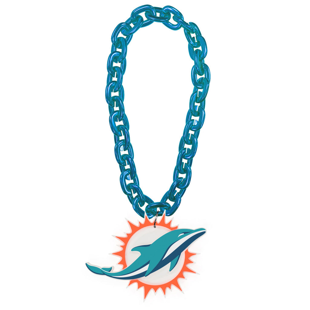 NFL Miami Dolphins Aminco Large Fan Chain Necklace