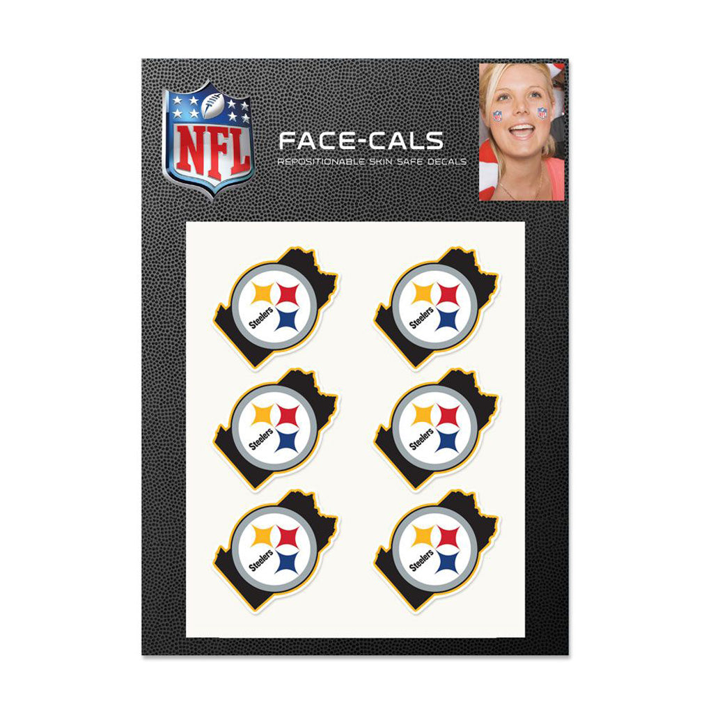 NFL Pittsburgh Steelers WinCraft 6-pack State Face-Cals - Black