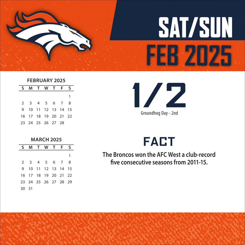 NFL Denver Broncos 2024-2025 Boxed Calendar