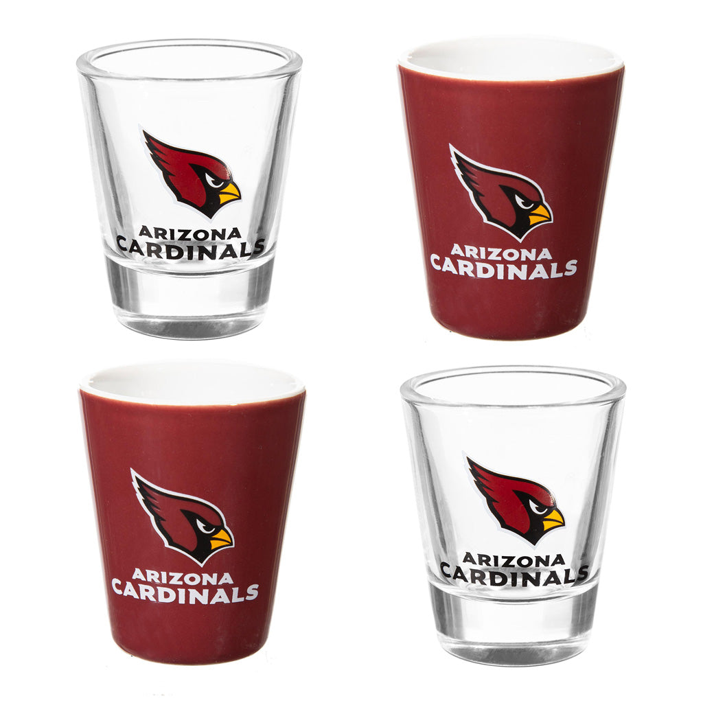 NFL Arizona Cardinals Evergreen 4-Piece Shot Glass Set