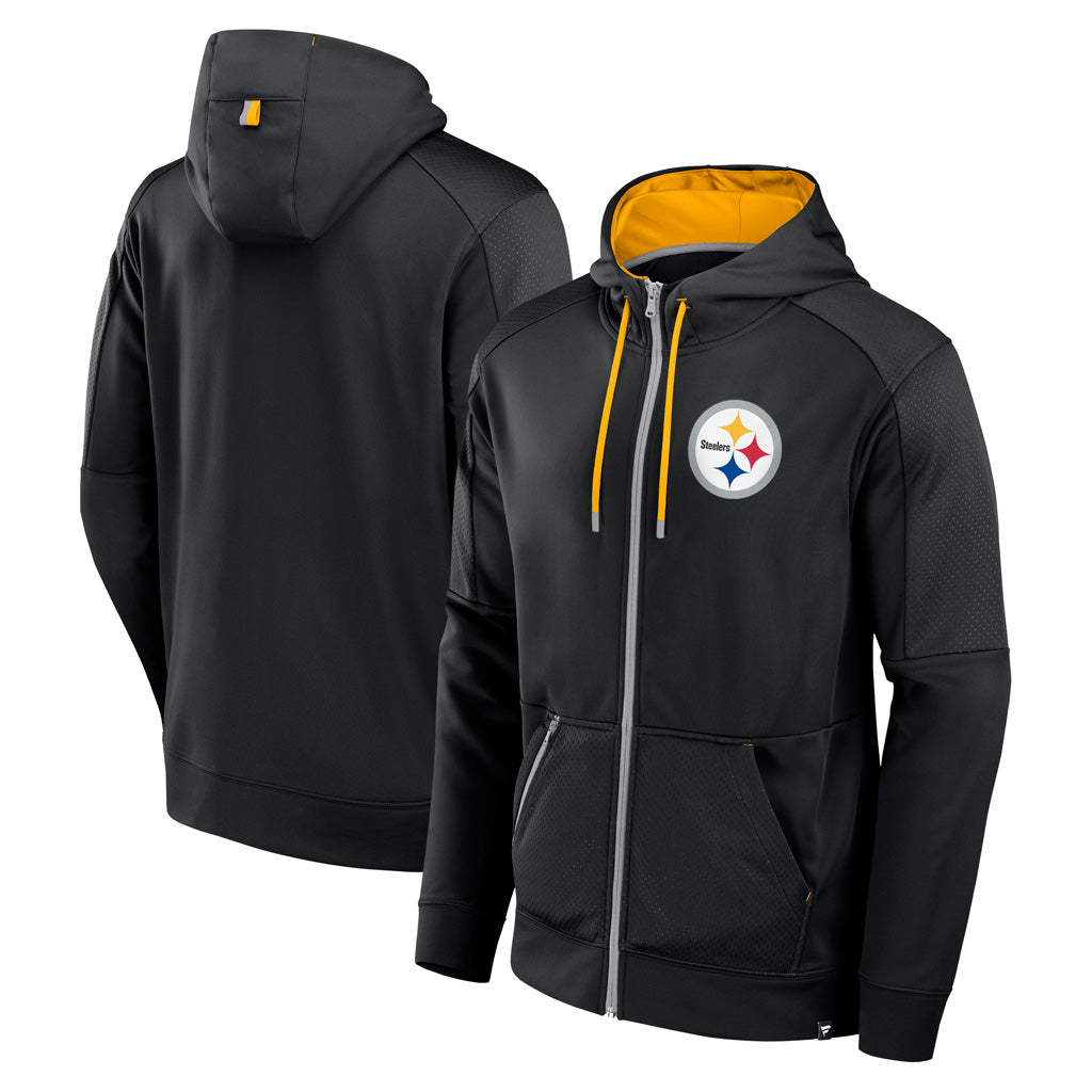 NFL Pittsburgh Steelers Fanatics Defender Full Zip Hoodie