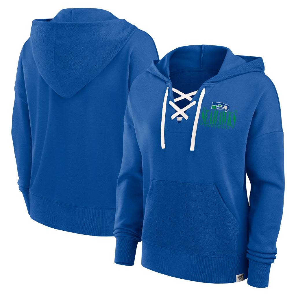 NFL Seattle Seahawks Women&#39;s Fanatics Blitz Left Lace Up Hoodie