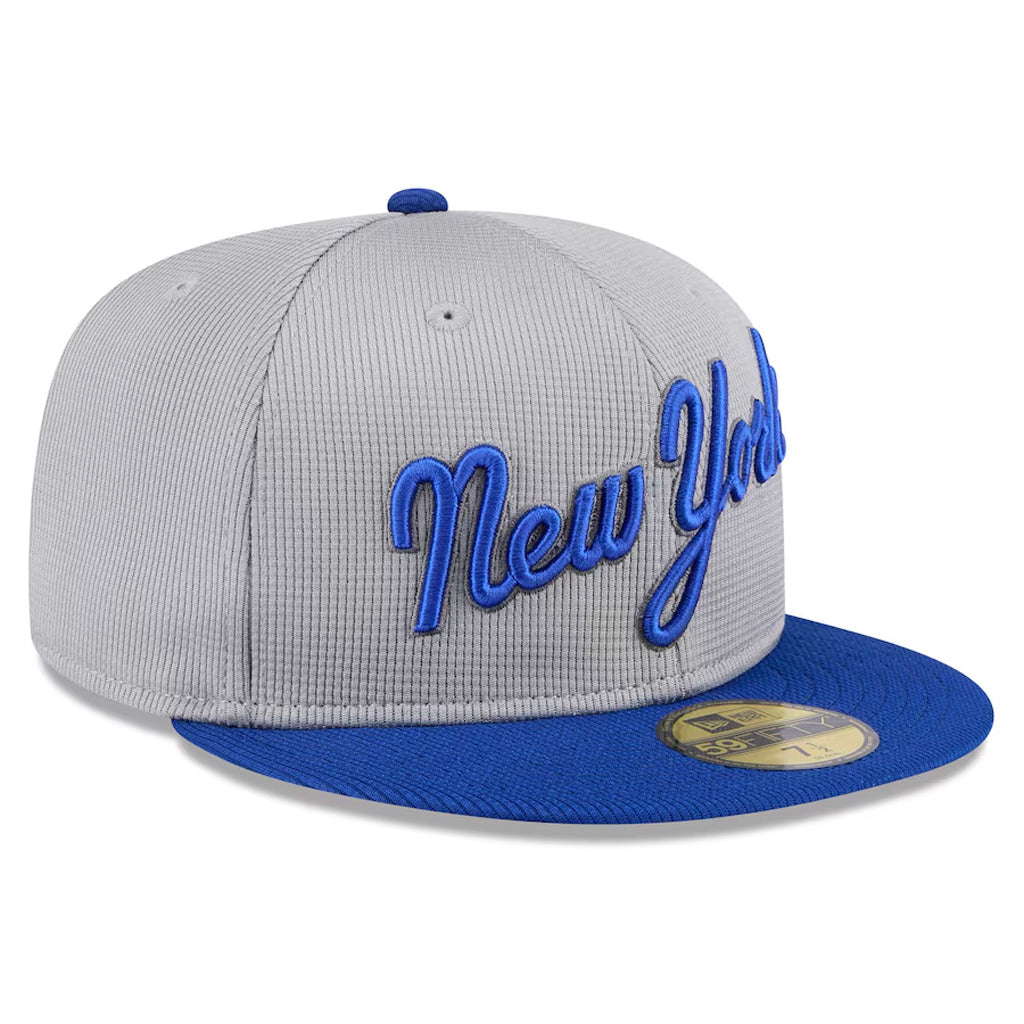 MLB New York Mets New Era 2025 Graphite Batting Practice 59FIFTY Fitted Hat - Graphite