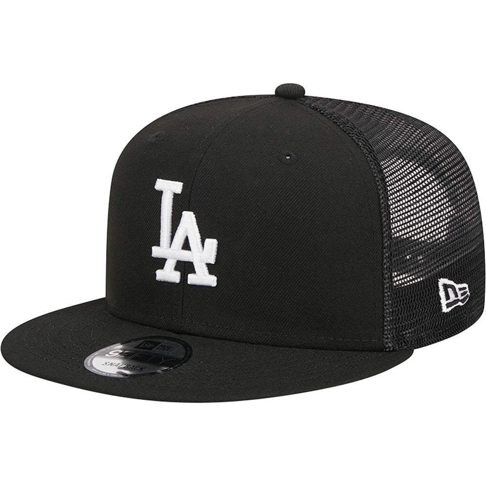 MLB Los Angeles Dodgers New Era Black &amp; White Trucker 9FIFTY Snapback