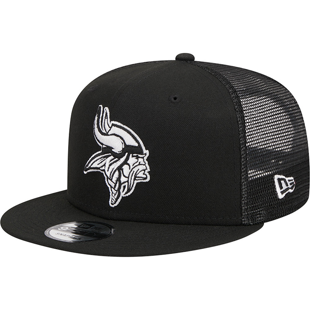 NFL Minnesota Vikings New Era Black &amp; White Trucker 9FIFTY Snapback