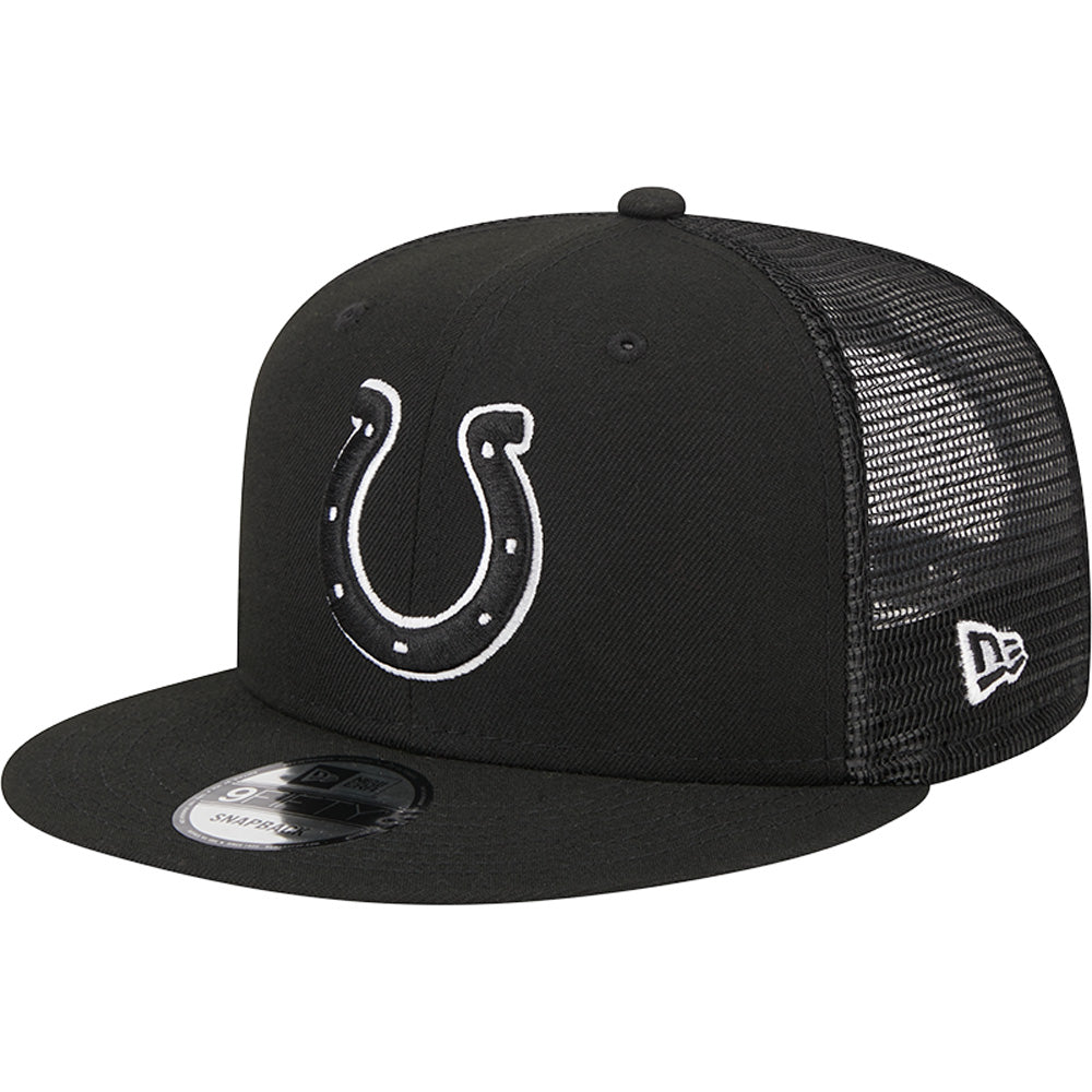 NFL Indianapolis Colts New Era Black &amp; White Trucker 9FIFTY Snapback