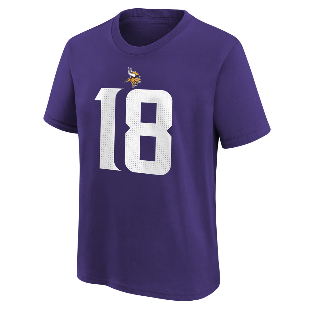 NFL Minnesota Vikings Justin Jefferson Youth Nike Name &amp; Number Tee