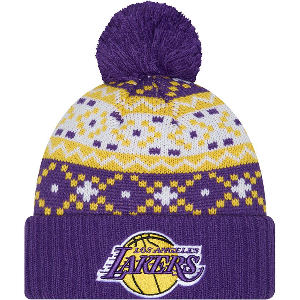 NBA Los Angeles Lakers New Era Nostalgia Knit Hat