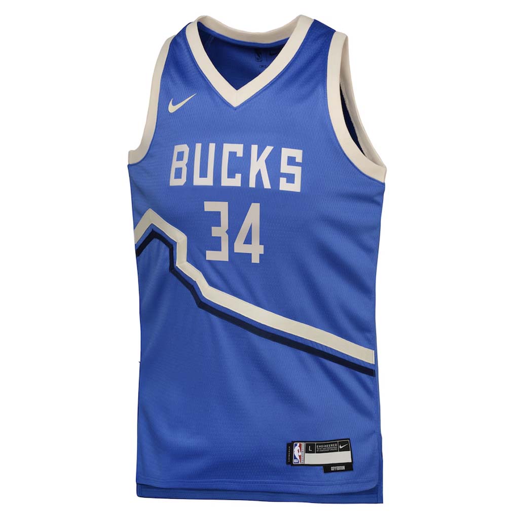 NBA Milwaukee Bucks Giannis Antetokounmpo Youth Nike 2024/25 City Edition Swingman Jersey