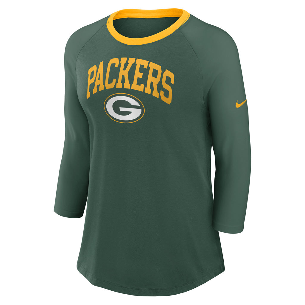 NFL Green Bay Packers Women&#39;s Nike Fashion 3/4 Sleeve Tee