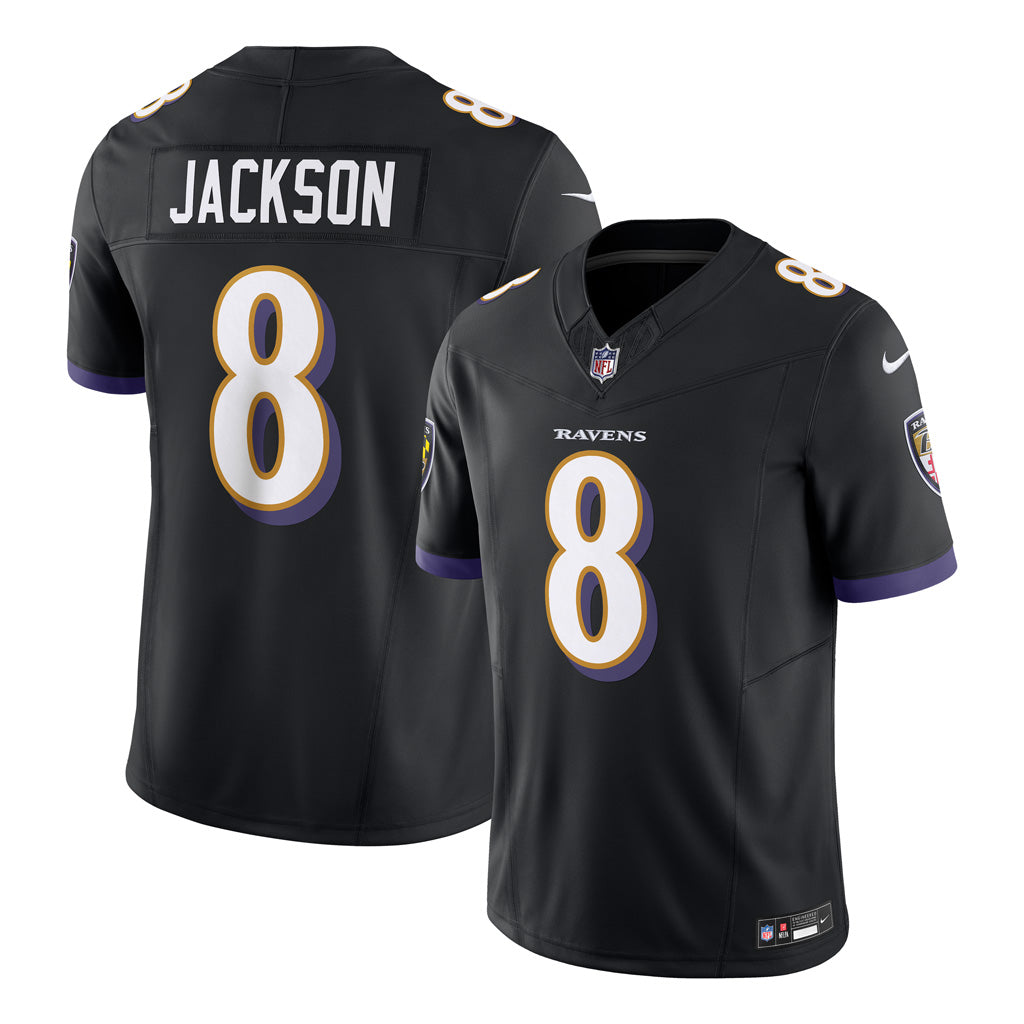 NFL Baltimore Ravens Lamar Jackson Nike 2023/24 Alternate Vapor F.U.S.E Limited Jersey