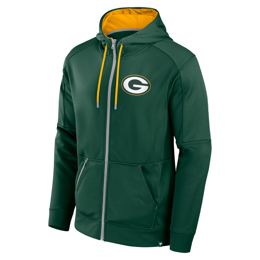 NFL Green Bay Packers Fanatics Defender Full Zip Hoodie