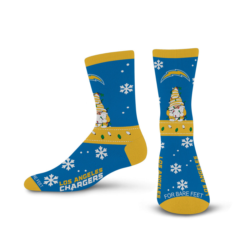 NFL Los Angeles Chargers For Bear Feet Sweater Gnome Socks