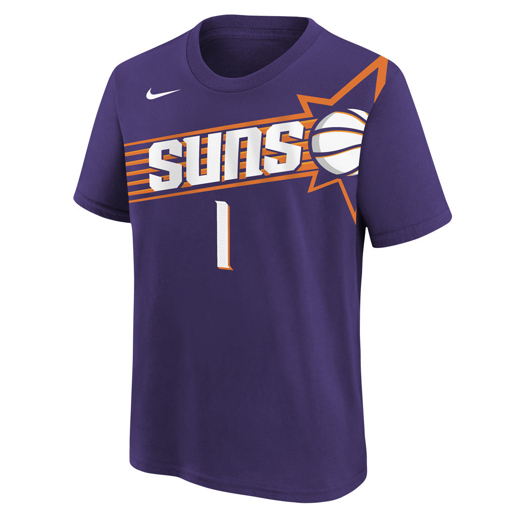 NBA Phoenix Suns Devin Booker Kid Nike Icon Name &amp; Number Tee