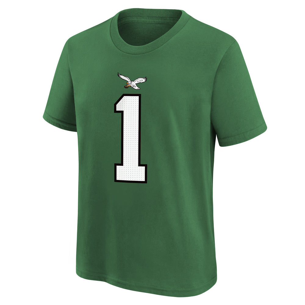 NFL Philadelphia Eagles Jalen Hurts Youth Nike Name &amp; Number Tee