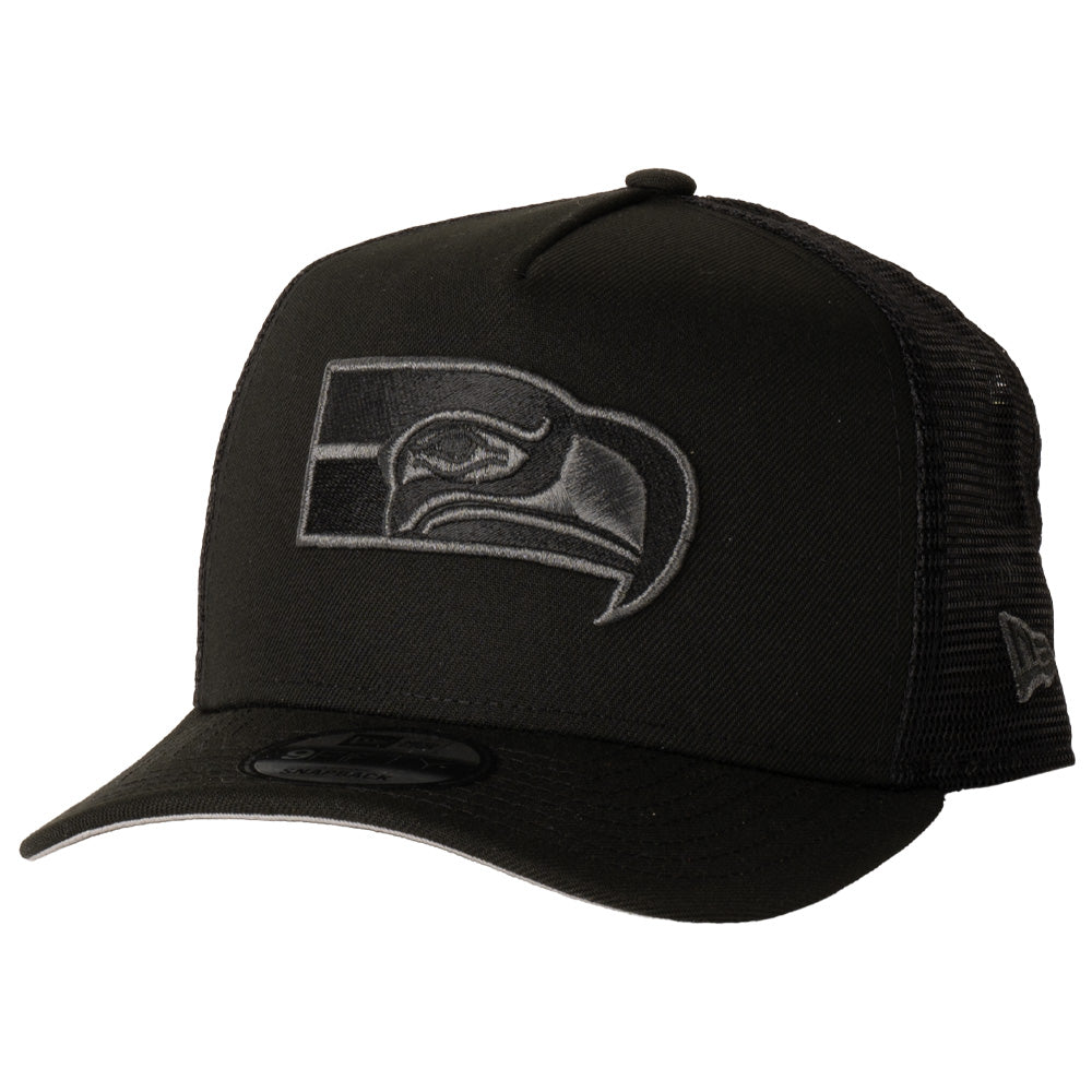 NFL Seattle Seahawks New Era Black Pearl A-Frame 9FIFTY Trucker Snapback Hat