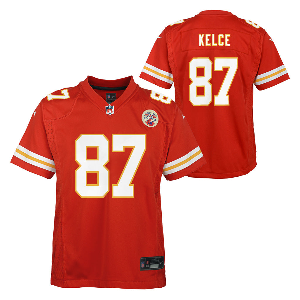 NFL Kansas City Chiefs Travis Kelce Youth Home Game Jersey