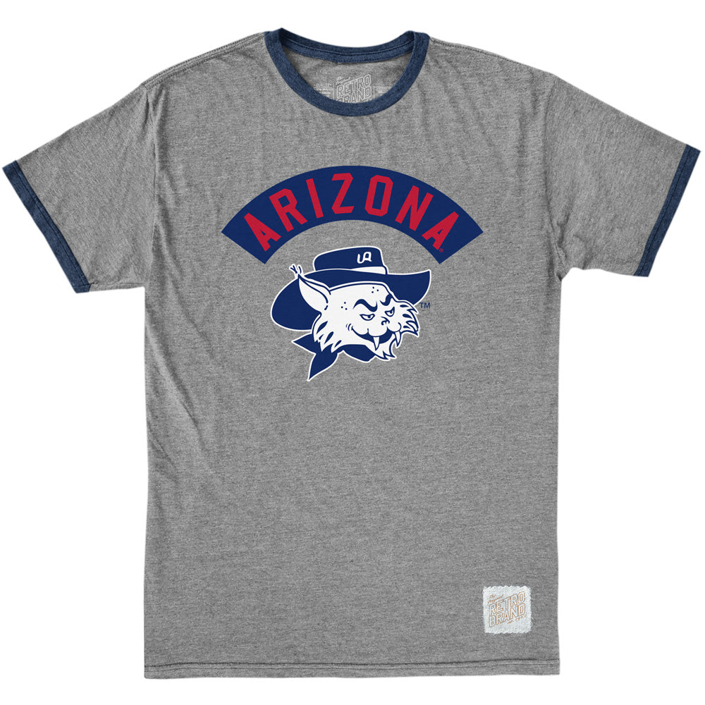 NCAA Arizona Wildcats Retro Brand Battles Stripes Tri-Blend Ringer Tee