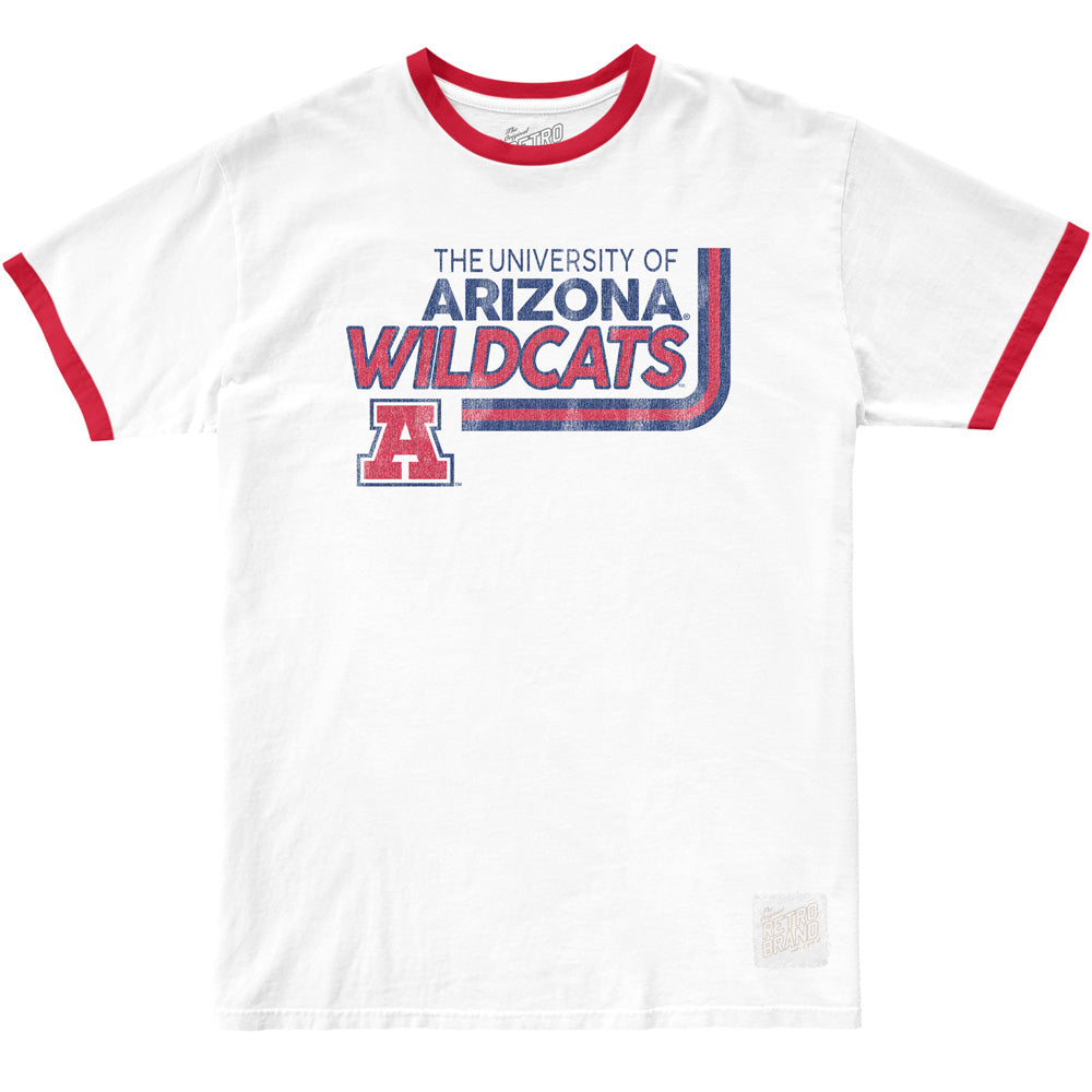 NCAA Arizona Wildcats Retro Brand Around The Corner Ringer Tee