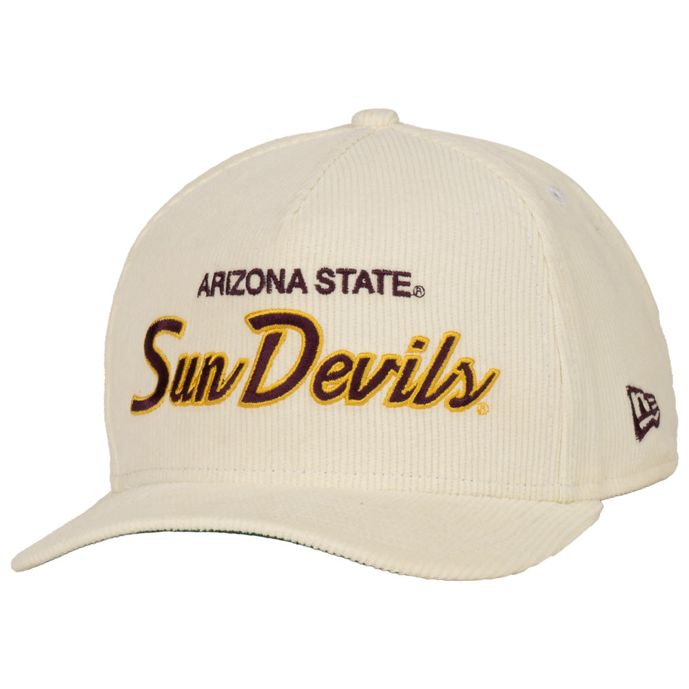 NCAA Arizona State Sun Devils New Era Chrome Corduroy A-Frame 9FIFTY Snapback Hat