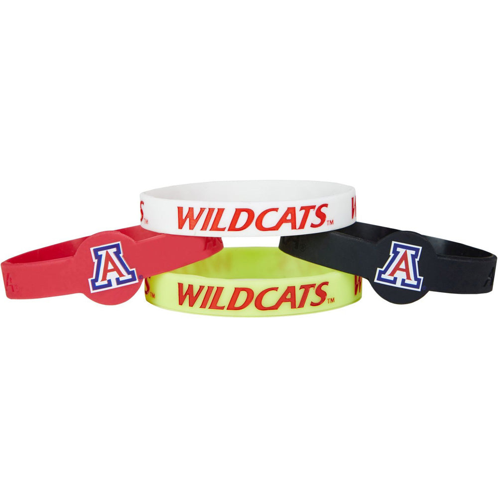 NCAA Arizona Wildcats Aminco 4-Pack Silicone Bracelet Bands