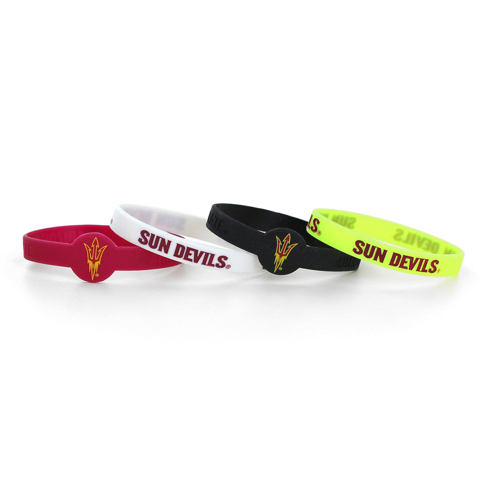 NCAA Arizona State Sun Devils Aminco 4-Pack Silicone Bracelet Bands