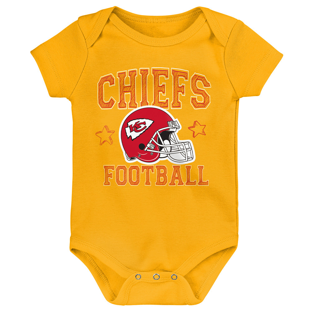 NFL Kansas City Chiefs Infant Outerstuff Born to Be 3-Piece Onesie Set