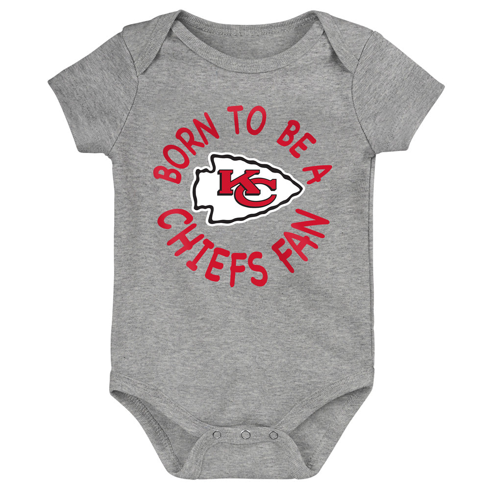 NFL Kansas City Chiefs Infant Outerstuff Born to Be 3-Piece Onesie Set