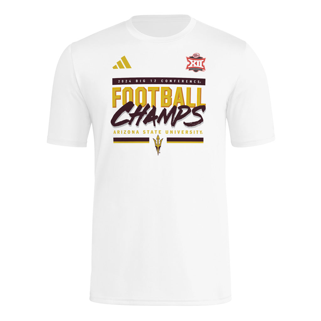 NCAA Arizona State Sun Devils adidas 2024 Big 12 Football Champions Short Sleeve T-Shirt