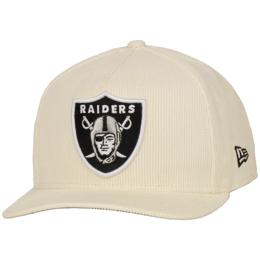 NFL Las Vegas Raiders New Era Chrome Corduroy A-Frame 9FIFTY Snapback Hat