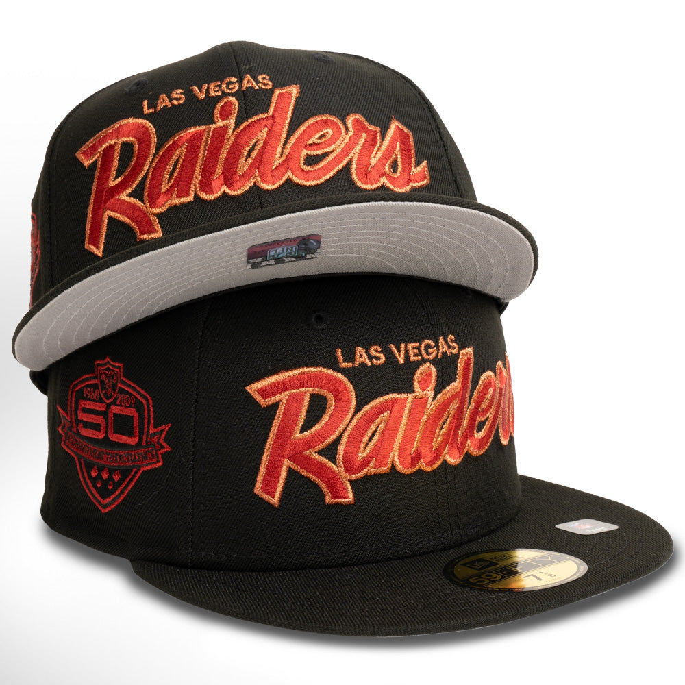 NFL Las Vegas Raiders New Era Script Fireman 59FIFTY Fitted