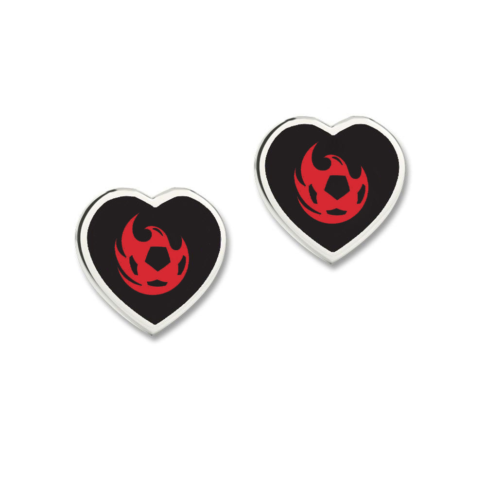 Phoenix Rising WinCraft Heart Stud Earrings