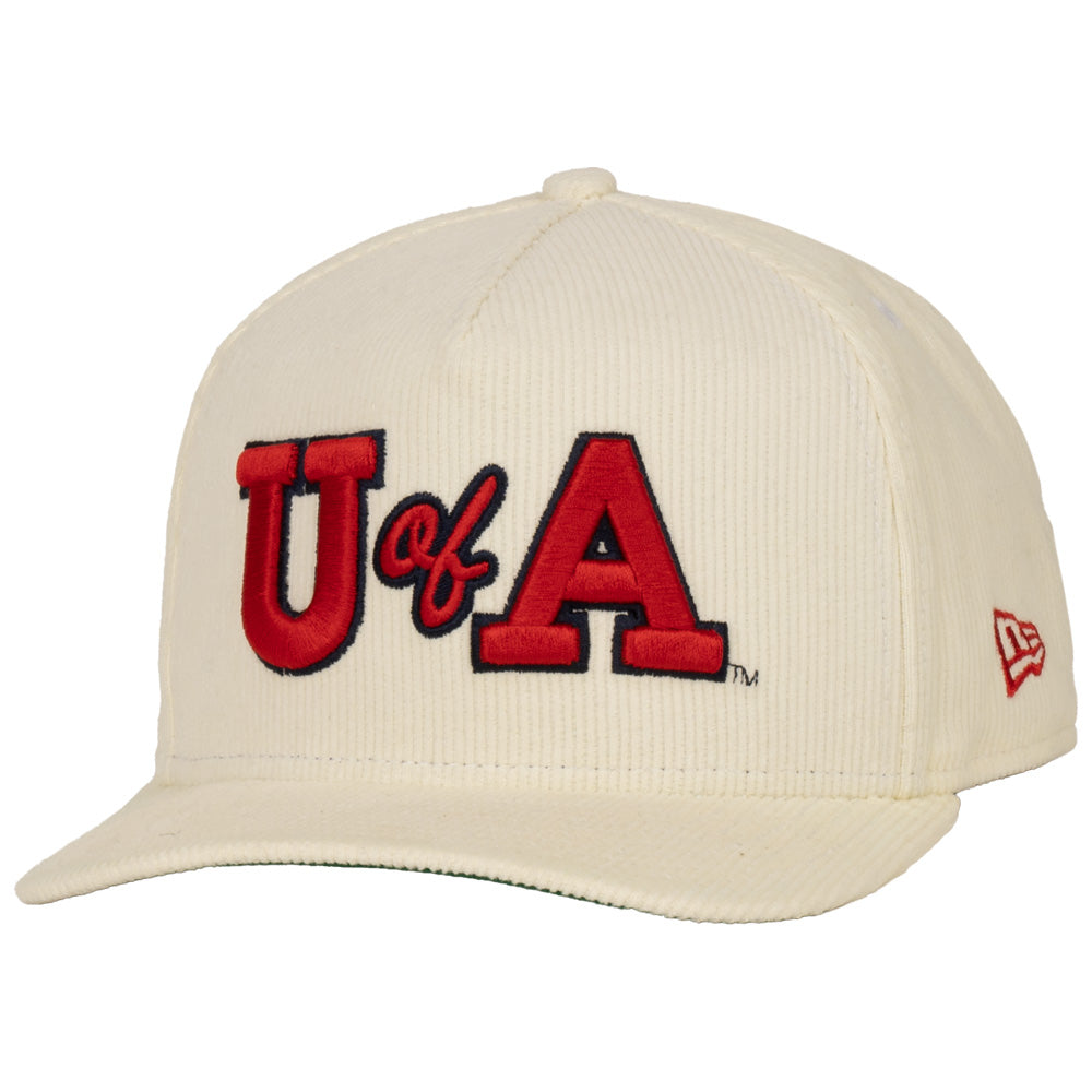 NCAA Arizona Wildcats New Era Wordmark Chrome Corduroy A-Frame 9FIFTY Snapback Hat