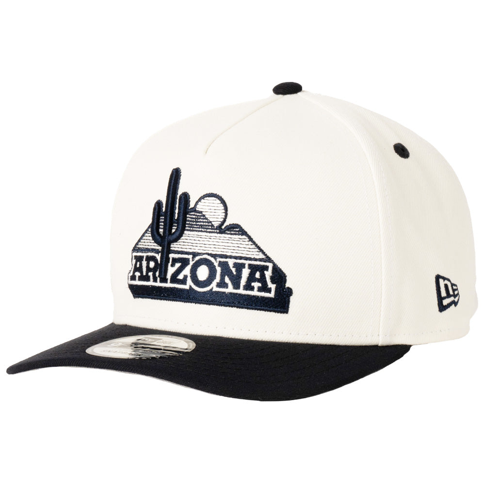 NCAA Arizona Wildcats New Era Chrome/Navy A-Frame 9FIFTY Snapback