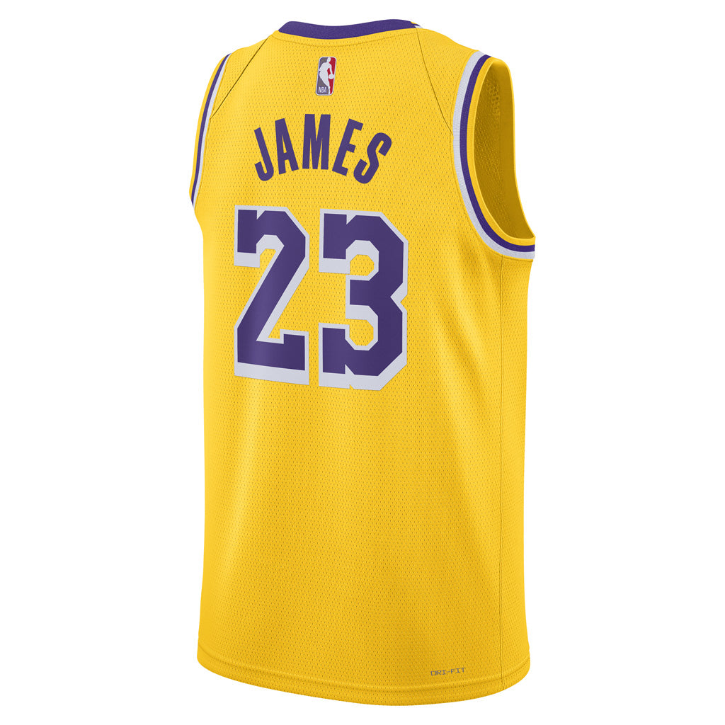 NBA Los Angeles Lakers Lebron James Nike Icon Swingman Jersey