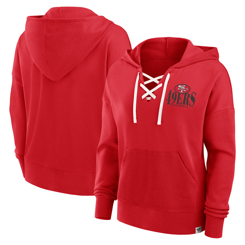 NFL San Francisco 49ers Women&#39;s Fanatics Blitz Left Lace Up Hoodie