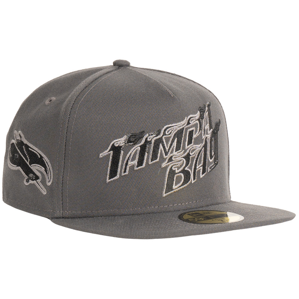 MLB Tampa Bay Rays New Era Carbon A-Frame 59FIFTY Fitted Hat