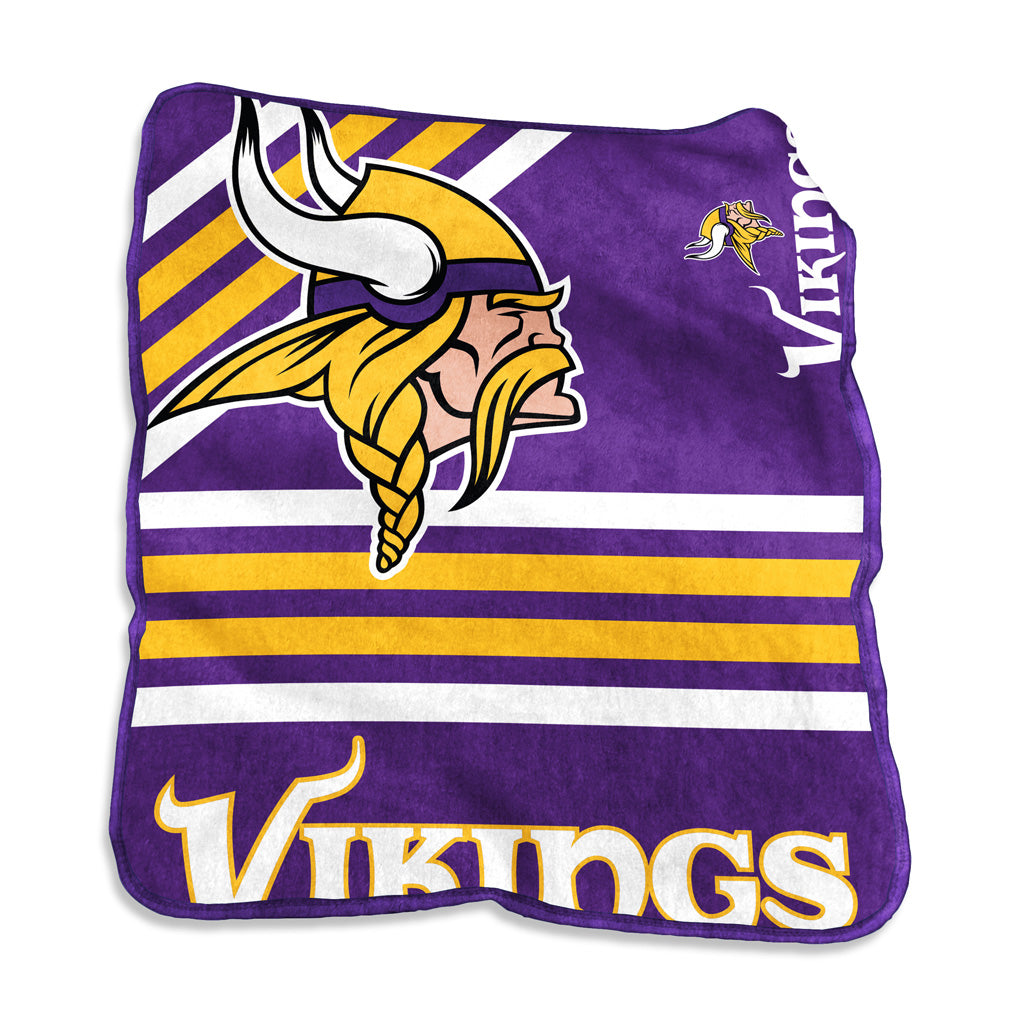 NFL Minnesota Vikings Logo Brands 50x60 Raschel Blanket