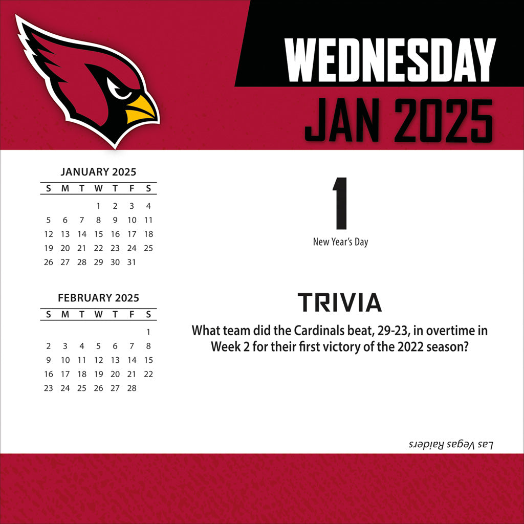 NFL Arizona Cardinals 2024-2025 Boxed Calendar