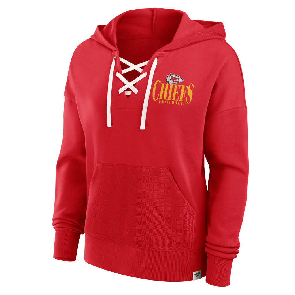 NFL Kansas City Chiefs Women&#39;s Fanatics Blitz Left Lace Up Hoodie