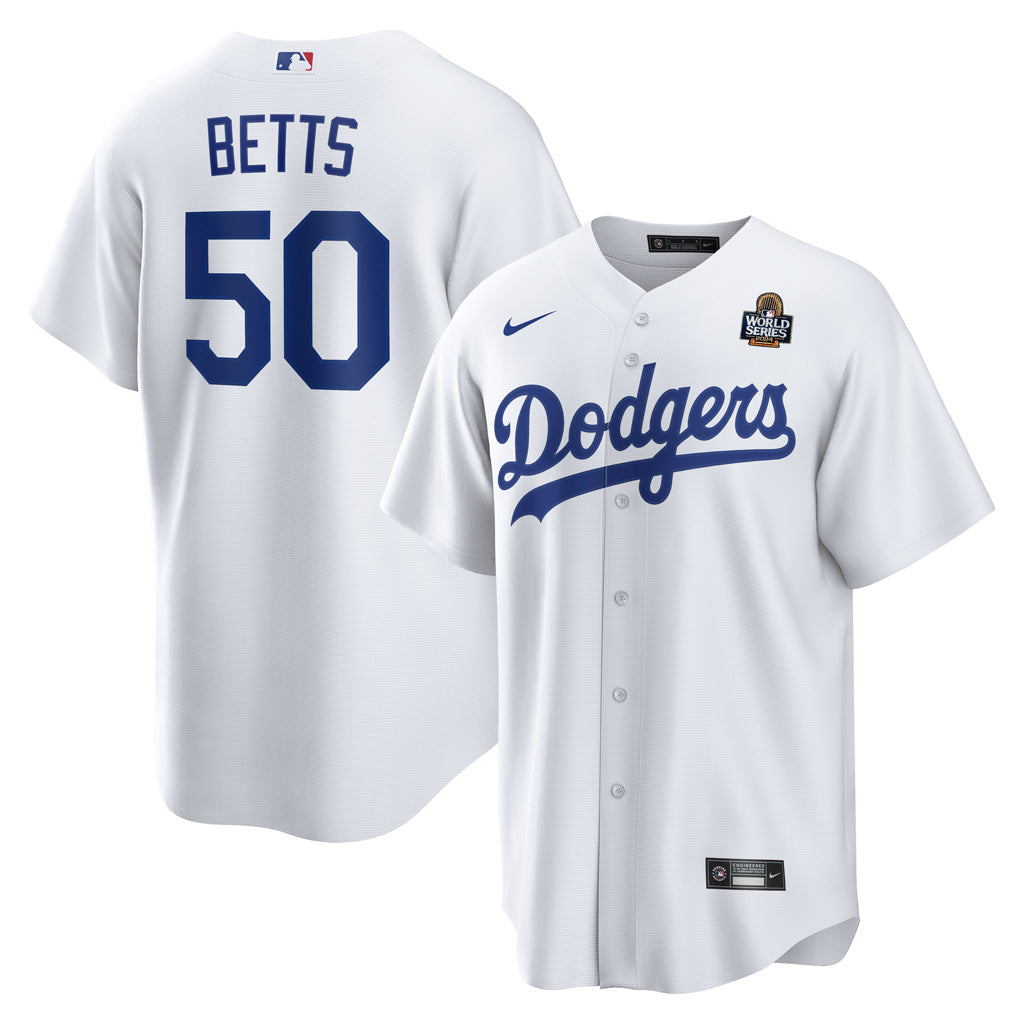 MLB Los Angeles Dodgers Mookie Betts Nike 2024 World Series Limited Jersey