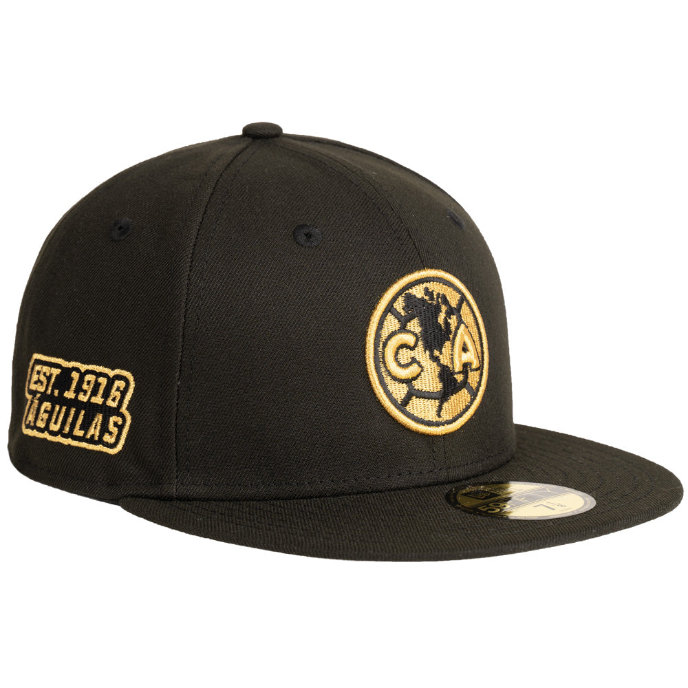 Club America New Era Gold Logo 59FIFTY Fitted