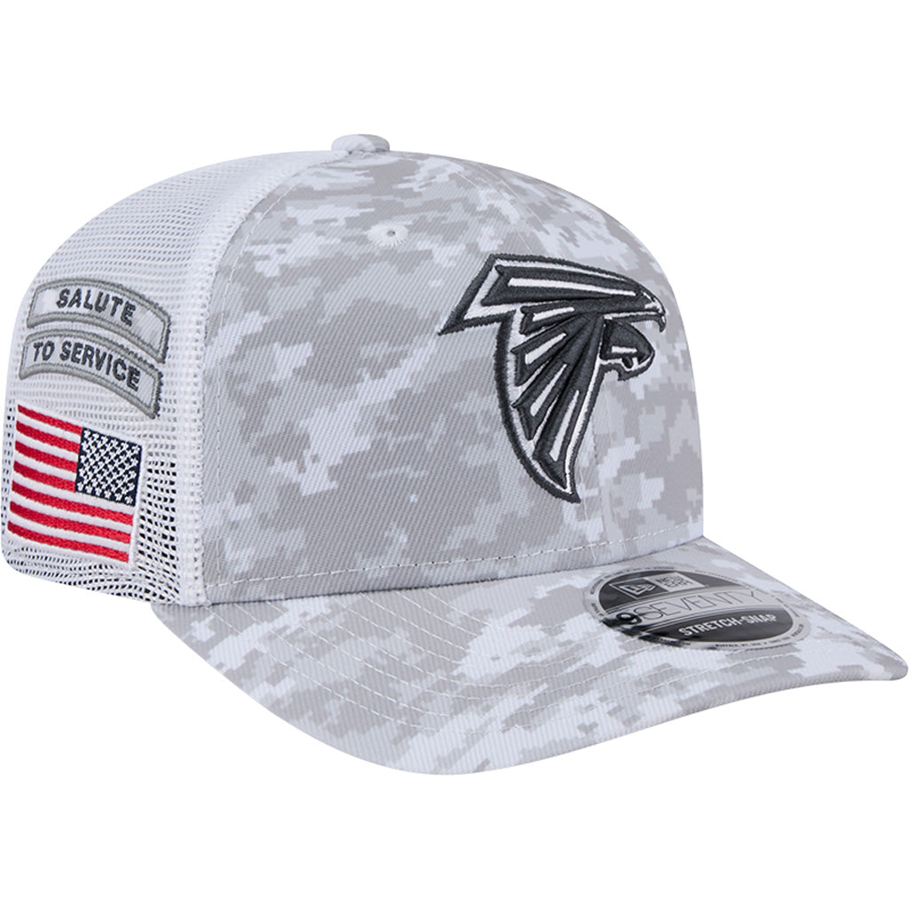 NFL Atlanta Falcons New Era 2024 Salute to Service 9SEVENTY Stretch-Snapback Hat