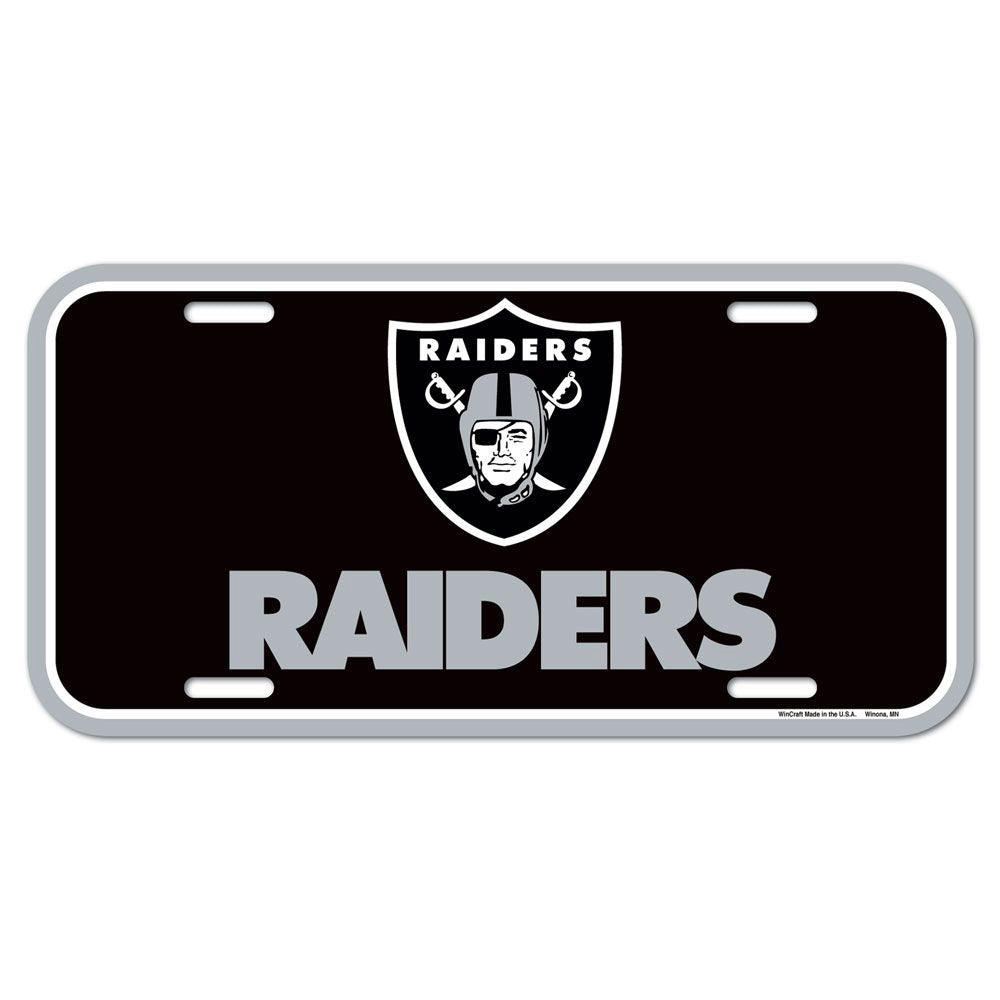 NFL Las Vegas Raiders WinCraft Logo Plastic License Plate