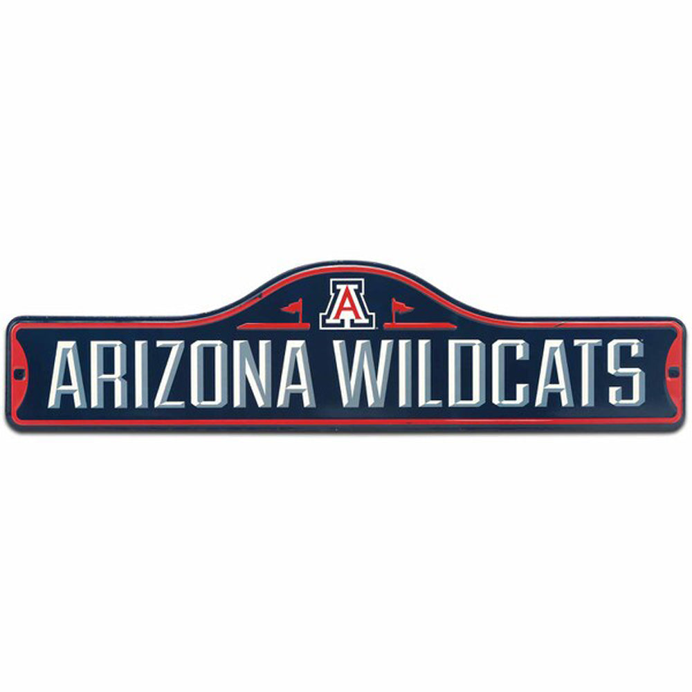 NCAA Arizona Wildcats Open Road Brands Embossed Metal Street Sign