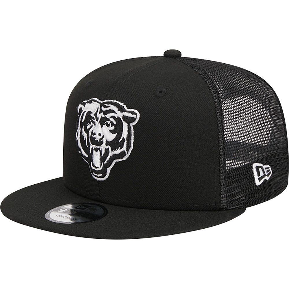 NFL Chicago Bears New Era Black &amp; White Trucker 9FIFTY Snapback